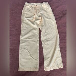 Liz Claiborne Light Tan Linen-Cotton Pants